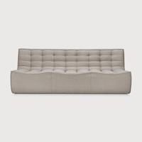 Ethnicraft Modulaire Bank 'N701' Eco, 3-zits, kleur Ecru