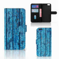 Apple iPhone 7 Plus | 8 Plus Book Style Case Wood Blue