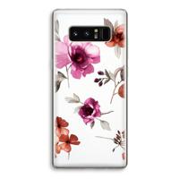 Geschilderde bloemen: Samsung Galaxy Note 8 Transparant Hoesje
