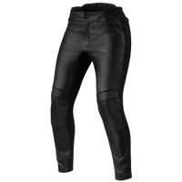 REV'IT! Maci Lady pants, Leder motorbroek dames, Zwart kort