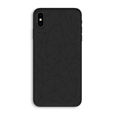 Geometrische lijnen zwart: iPhone XS Max Biologisch afbreekbaar hoesje