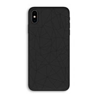 Geometrische lijnen zwart: iPhone XS Max Biologisch afbreekbaar hoesje