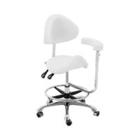 Zadel stoel met armleuning - 51-61 cm - 150 kg - Wit