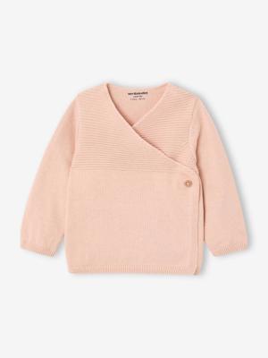 Tricot newborn romper van biologisch katoen rozen