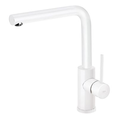 Keukenkraan Tres Top | Opbouw | 360° Draaibaar | Mengkraan | 1-hendel | Rond | Wit mat