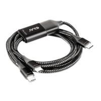 Club 3D USB Type-C, Y oplaadkabel naar 2x USB Type-C splitterkabel 1,83 meter, Max. 100 W