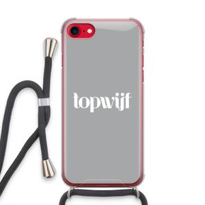 Topwijf Grijs Wit: iPhone SE 2020 Transparant Hoesje met koord