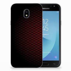 Samsung Galaxy J3 2017 TPU bumper Geruit Rood