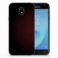 Samsung Galaxy J3 2017 TPU bumper Geruit Rood - thumbnail