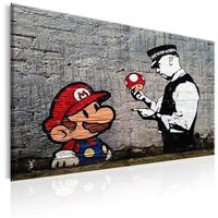 Schilderij - Mario en Agent , Banksy