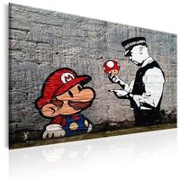 Schilderij - Mario en Agent , Banksy - thumbnail