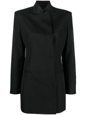 ARMARIUM blazer en laine vierge à design sans revers - Noir