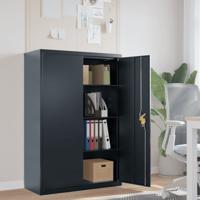 Archiefkast 90x40x140 cm staal antracietkleurig