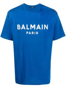 Balmain T-shirt met logoprint - Blauw