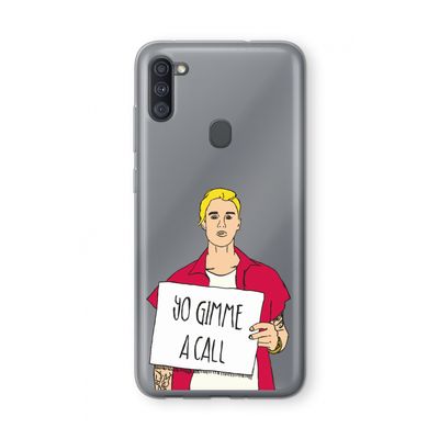 Gimme a call: Samsung Galaxy A11 Transparant Hoesje