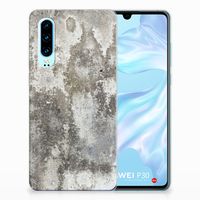 Huawei P30 TPU Siliconen Hoesje Beton Print - thumbnail