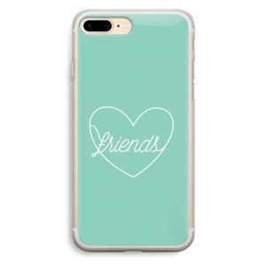 Friends heart pastel: iPhone 7 Plus Transparant Hoesje