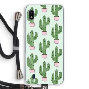 Cactus Lover: Samsung Galaxy A10 Transparant Hoesje met koord