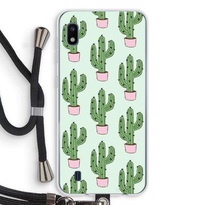 Cactus Lover: Samsung Galaxy A10 Transparant Hoesje met koord