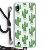Cactus Lover: Samsung Galaxy A10 Transparant Hoesje met koord