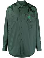 Moschino chemise à effet taches de peinture - Vert - thumbnail