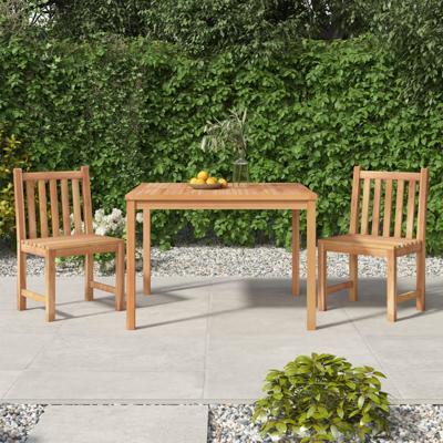 3-delige Tuinset massief teakhout