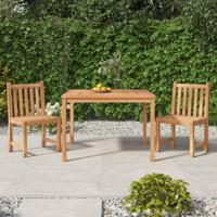 3-delige Tuinset massief teakhout