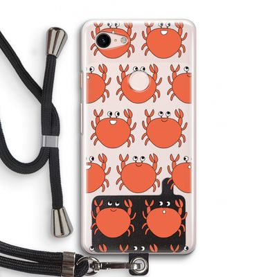 Krab: Pixel 3 Transparant Hoesje met koord