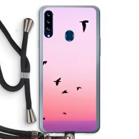 Fly away: Samsung Galaxy A20s Transparant Hoesje met koord