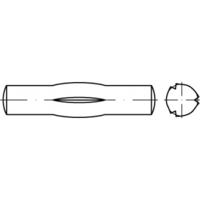 TOOLCRAFT TO-5438202 Geleidepen met middenkerf 12 mm Staal 25 stuk(s)