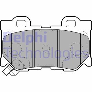 Remblokkenset, schijfrem DELPHI, u.a. für Nissan, Infiniti, Ford