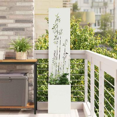 Tuinplant met Decoratief Paneel Wit 32 x 140 cm