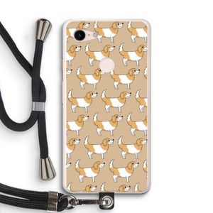 Doggy: Pixel 3 XL Transparant Hoesje met koord