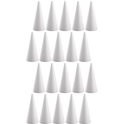 20x Hobby/DIY piepschuim kegels vormen 20 cm