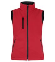 Clique 020959 Padded Softshell Vest Lady - Rood - S - thumbnail
