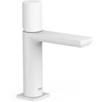 Wastafelkraan Tres Loft | Opbouw | Mengkraan | Standaard model | 1-knop | Rond | Wit mat