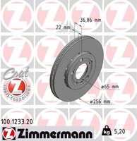 Remschijf COAT Z ZIMMERMANN, Remschijftype: Buiten geventileerd, u.a. für Seat, Audi, Skoda, VW, Streetscooter