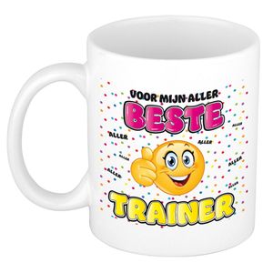 Cadeau mok voor trainer - grappig - keramiek - 300 ml - beste trainer