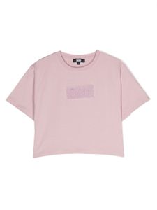 Dkny Kids t-shirt à patch logo - Rose