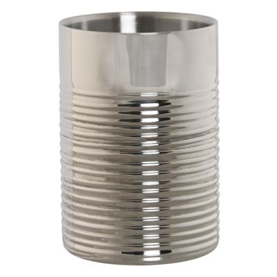 Wijnkoeler - zilverkleurig - champagnekoeler - 12 cm - glanzend