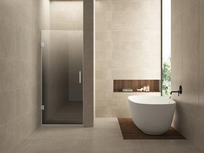 Glas voor nisdeur Wiesbaden Less | 70x200 cm | Links | Spiegelrook- naar helder glas