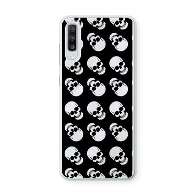 Musketon Skulls: Samsung Galaxy A70 Transparant Hoesje