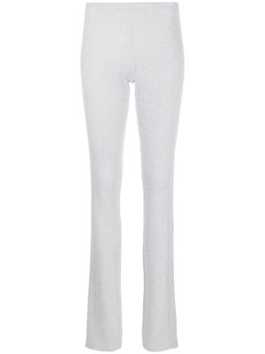 Dion Lee pantalon en maille nervurée - Gris