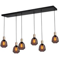 Masterlight 6-lichts hanglamp - goud -Porto met Nicolette red glazen - 2711-05-02-130-25613 Masterlight 6-lichts hanglamp - goud -Porto met Nicolette red glazen - 2711-05-02-130-25613