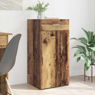 Dressoir met lade Oud hout 42,5 x 40 x 93 cm Bewerkt hout
