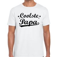 Coolste papa cadeau t-shirt wit voor heren