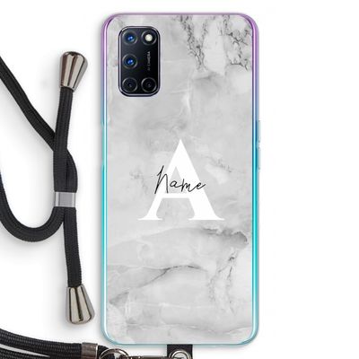 Ivory Marble: Oppo A72 Transparant Hoesje met koord