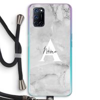 Ivory Marble: Oppo A72 Transparant Hoesje met koord