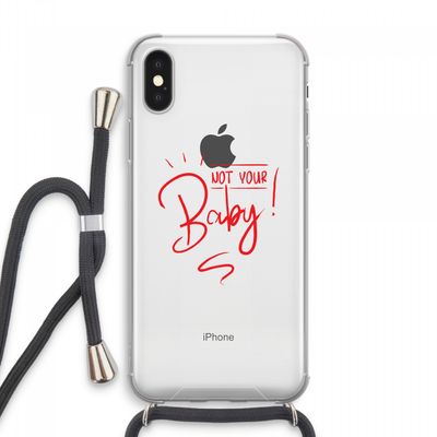 Not Your Baby: iPhone XS Max Transparant Hoesje met koord