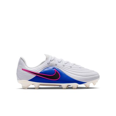 Nike Tiempo Maestro Academy Gras / Kunstgras Voetbalschoenen (MG) Kids Wit Blauw Felroze
